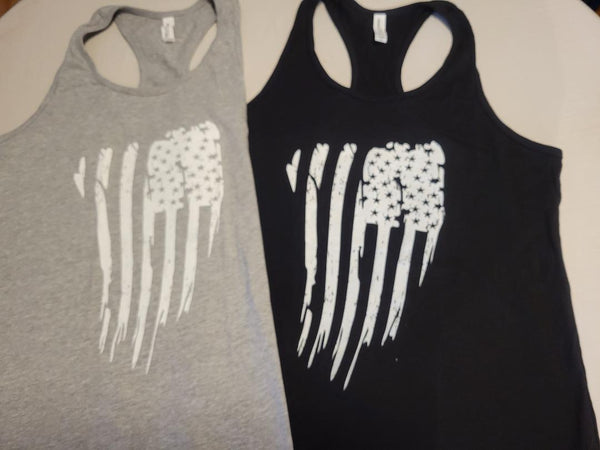 Draped Flag Ladies Tank Top