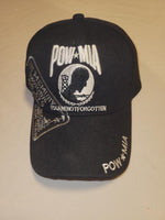 POW MIA Embroidered Baseball Cap Black