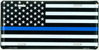 Police Memorial Blue Line License Plate