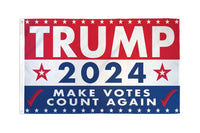 Trump 24 Make Votes Count 3'x5' Flag