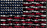 USA Black Guns Flag