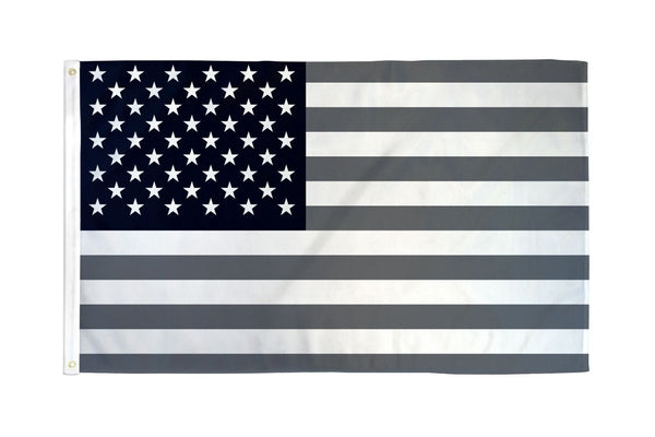 USA Black_Gray 3'x5' Flags