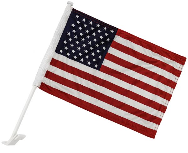 USA Car Flag 12"x15" with Pole