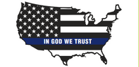 US Police Memorial Map In God We Trust